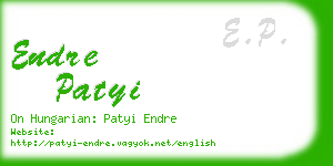 endre patyi business card